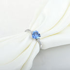 Blue Heart ZC Ring sterling silver 925 plated 316L