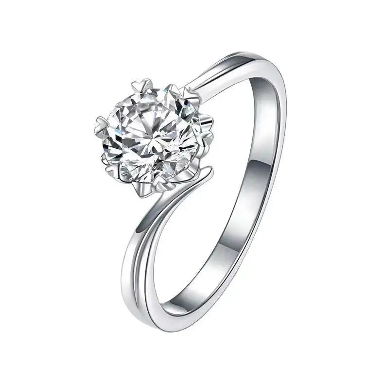 Romantic Class ZC Engagement Ring silver plated 316L