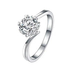 Romantic Class ZC Engagement Ring silver plated 316L