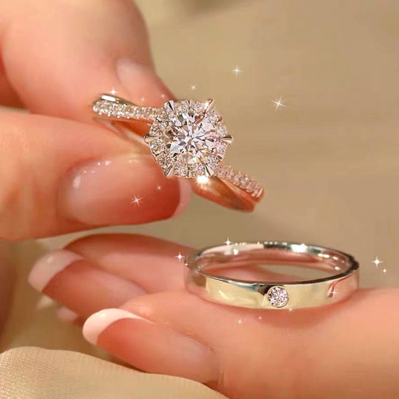 Twinko Couple ZC Rings sterling silver 925 plated 316L