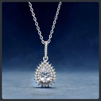 Pear Shape ZC Jewelry Set sterling silver 925 plated 316L